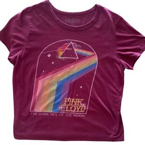 Pink Floyd Dark Side Of The Moon Graphic T Shirt XL Rock Band Tee Prism Rainbow